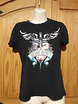 Buy Bon Jovi Cross Heart Wings Tour T Shirt XS 2001 Concert Band Merch Unisex Black • 7.99£