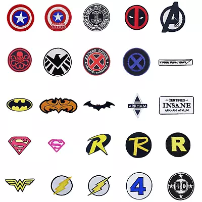 Buy Comic Hero Batman Robin Deadpool Superman Badge Iron Or Sew On Embroidered Patch • 2.79£