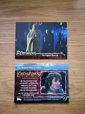 Buy Lord Of The Rings Two Towers Promo Trading Card P1 • 2.15£