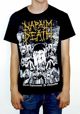 Buy Napalm Death  From Enslavement To Obliteration  Vintage Print T-shirt - NEW! • 16.99£