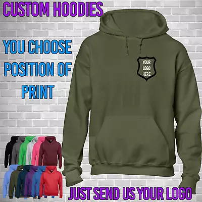 Buy Personalised Hoody Custom Printed With Your Logo Design Customised Workwear Top • 12.99£