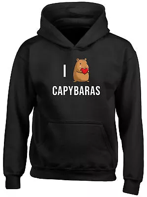 Buy I Love Capybara Kids Hoodie Cute Animal Boys Girls Gift Top • 13.99£