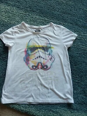 Buy Next White Girls Star Wars Stormtrooper T Shirt Top Age 11 Years • 4.50£