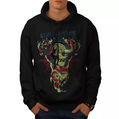 Buy Wellcoda Apocalypse Beast Skull Mens Hoodie, Dead Casual Hooded Sweatshirt • 25.99£
