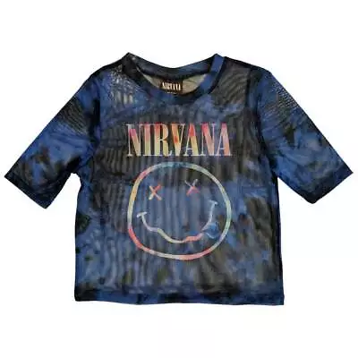 Buy Nirvana Pastel Grunge Smile Mesh Crop Top • 15.93£