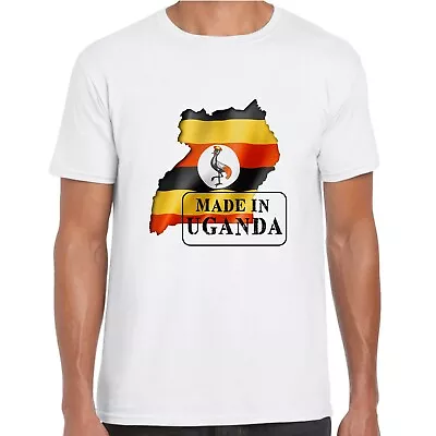 Buy Mens Made In Uganda T Shirt - Flag And Map, Country, Gift, Tee • 10.99£