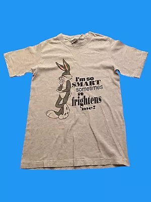 Buy Acme Clothing 1991 Women's Tee Size Small Grey Bugs Bunny Cotton Made In USA • 22.99£