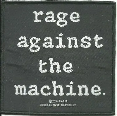 Buy RAGE AGAINST THE MACHINE Type Logo 2016 - WOVEN SEW ON PATCH Official Merch RATM • 3.99£