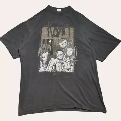 Buy Vintage 1999 Korn Band Shirt Size XL Nu Metal Giant Voodoo Doll Issues Album • 69£