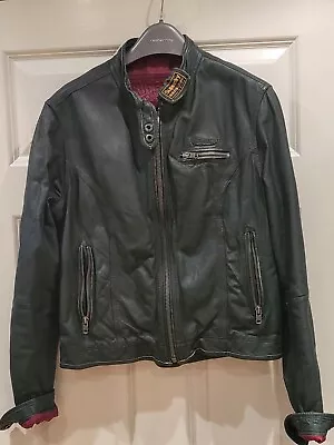 Buy Superdry Leather Jacket Women Jacket Size 12 • 29.99£