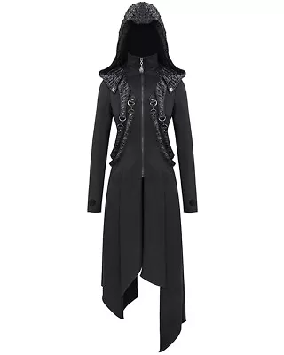 Buy Devil Fashion Womens Dieselpunk Gothic Hooded Jacket Black Cyberpunk Punk Hoodie • 56.09£