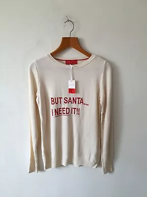 Buy Next Christmas Jumper 'but Santa I Need It!!' Size 10 Bnwt Rrp £28 • 9.99£