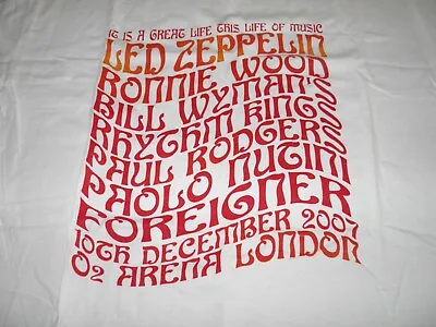 Buy Led Zeppelin - O2 Reunion Show OFFICIAL T-shirt LARGE Ahmet Ertegun 2007 UNWORN • 69.99£
