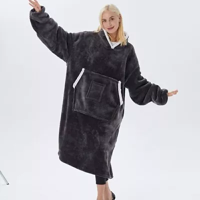 Buy Extra Long Wearable Oversized Hoodie Hooded Blanket Oodie Snoodie Sweatshirt • 24.98£