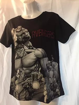 Buy Marvel Avengers Assemble Junior (11-13) W/ Bling Short Sleeve Graphic T Shirt • 8.83£