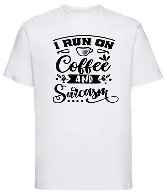 Buy Men's Birthday Gift T-Shirt Licensed Funny Coffee And Sarcasm Joke Sarcastic • 10.99£