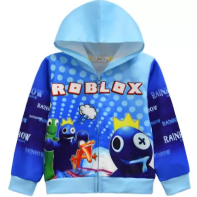 Buy Kids Rainbow Friends Hoodies Coat Zip Up Graphic Jacket Sweatshirt Outwear Tops. • 11.19£
