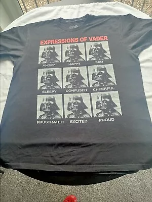 Buy Star Wars Official Darth Vader Large Men's T-shirt Black • 3.50£