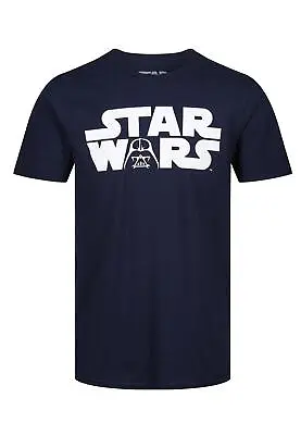 Buy Mens Star Wars Darth Vader T-Shirt Cotton Movie Short Sleeves Navy Tee Shirt Top • 10.36£