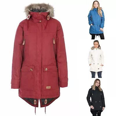 Buy Trespass Clea Womens Waterproof Padded Jacket | Ladies Long Coat With Taped Seam • 49.95£