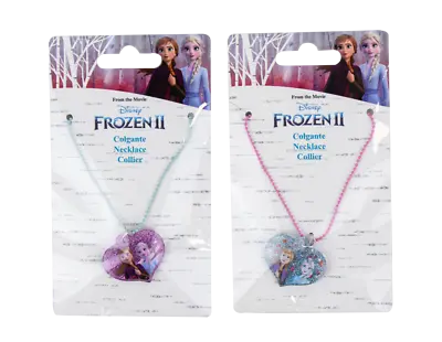 Buy Disney Frozen 2 Necklace Anna Elsa Heart Accessories Jewellery Gift Kids Charm • 3.89£