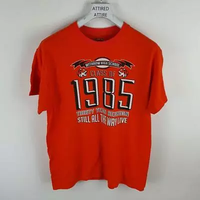 Buy Withrow School 1985 T Shirt Mens Large Orange F40 • 5.98£