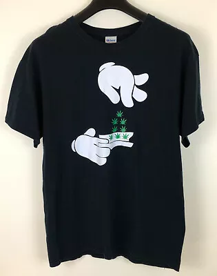 Buy Mickey Mouse Hands T-shirt Rolling Joint T-shirt Large  • 9.95£