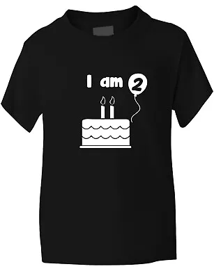 Buy Birthday Kids Ages I Am 2 Two T Shirt Gift Present Sizes 1-13 Years • 7.99£