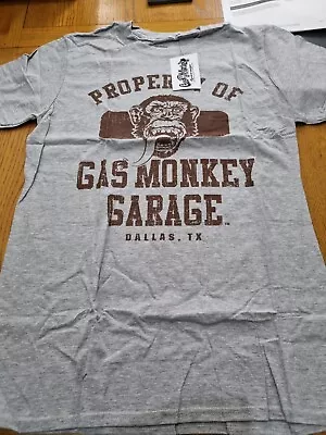 Buy Official Size M Gas Monkey Garage   Mens Grey T-shirt  Bnwt • 6.99£