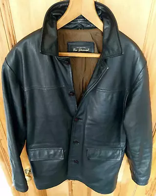 Buy Ben Sherman Black Leather Jacket. Gents, Large.  • 17.87£