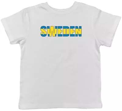 Buy Sweden And Flag Childrens Kids T-Shirt Boys Girls • 5.99£