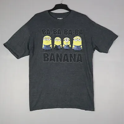 Buy Despicable Me Mens T-Shirt Size XL Grey Minions Short Sleeve Round Neck • 4.49£