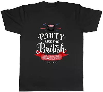 Buy King Charles Coronation Mens T-Shirt Party Like The British Unisex Tee Gift • 8.99£