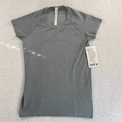 Buy NWD Lululemon Swiftly Tech 2.0 Short Sleeve Shirt Womens 8 Gray Odor Resistant • 42.62£