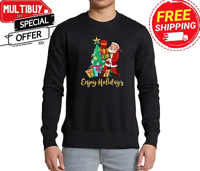 Buy Christmas SweatShirt Men Women Unisex Novelty Santa Holiday Gift Xmas Jumper Top • 6.99£