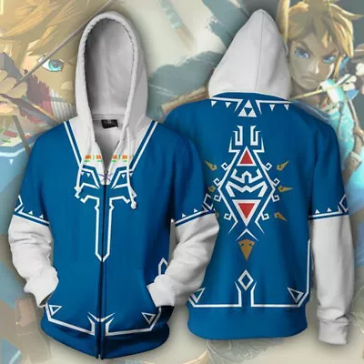 Buy The Legend Of Zelda Breath Of The Wild Hoodie Cosplay Jacket Full-Zip Sweatshirt • 24.66£