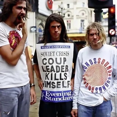 Buy Nirvana Kurt Cobain Long Sleeved Sounds Magazine Grunge Retro Rare Size M • 6.99£