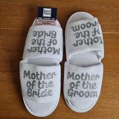 Buy Personalised Wedding Bride Bridesmaid Etc Spa Slippers - Adult And Kids Sizes • 4.45£