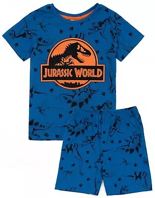 Buy Jurassic World Blue Short Sleeve Short Leg Pyjama Set (Boys) • 9.99£