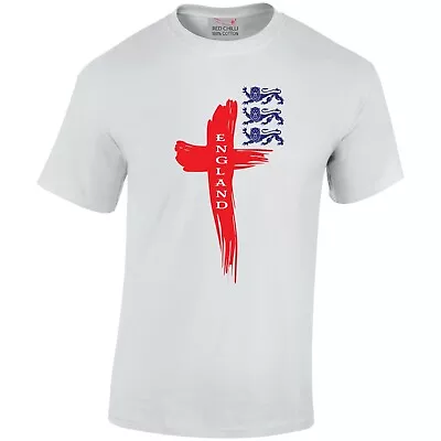 Buy England St George Cross Retro T-shirt Football Rugby  • 6.50£