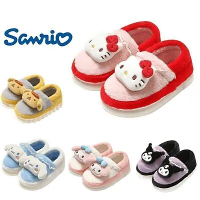 Buy Sanrio Slippers Hello Kitty Plush Shoes Kuromi My Melody Home Cotton Slippers • 25.20£
