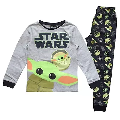 Buy Licensed Boys Mandalorian Star Wars Baby Yoda Pyjamas Pjs Age 7-8 Years • 8.99£