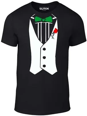Buy Tuxedo T Shirt - Funny T-shirt Comic Fancy Dress Retro Party Smart Shirt Bow Tie • 12.99£