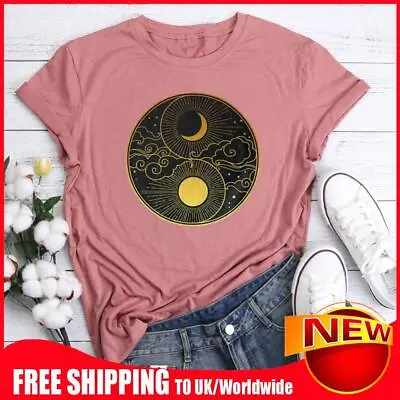 Buy Sun And Moon T Shirt Tee-Rose Gold-S • 11.11£