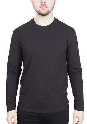 Buy Mens Long Sleeve T-Shirt 100% Cotton Crew Neck Premium Top • 7.99£