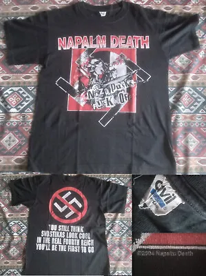 Buy Napalm Death Shirt 2004 Nazi Punk F..k Off  XL/L  - VG+  Sepultura FREE SHIPPING • 34£