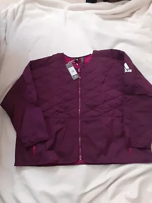 Buy Womens Adidas Jacket Size 3Xl,wine Colour Padded Lightweight Jacket,coat Bnwt • 11.99£