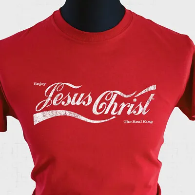 Buy Jesus Christ T Shirt The Real King Coke Cola Parody Cool Christian Tee • 13.99£