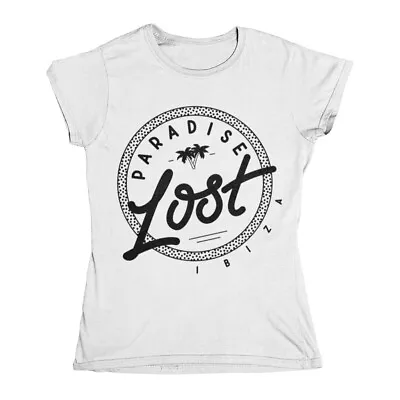 Buy  Paradise Lost Ibiza Women's T Shirt Logo Vintage Eivissa WHITE  • 19.99£