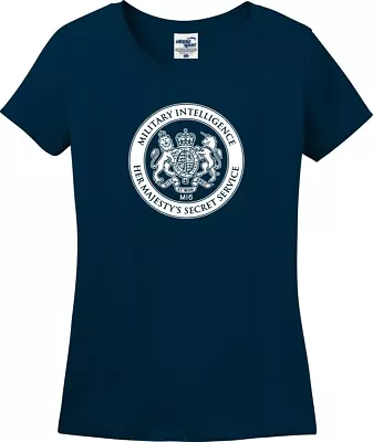 Buy MI6 Her Majesty's Secret Service Seal Missy Fit Ladies T-Shirt (S-3X) • 18.89£